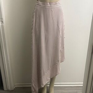 Striped Asymmetrical Skirt
